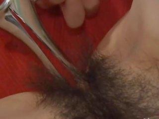 Gilus analinis suaugusieji klipas su plaukuotas korėjietiškas seductress