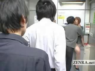Дивний японська post офіс пропозиції грудаста оральний для дорослих кіно банкомат