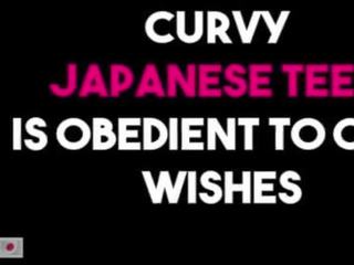 Provocerend curvy japans tiener is klaar naar obey u